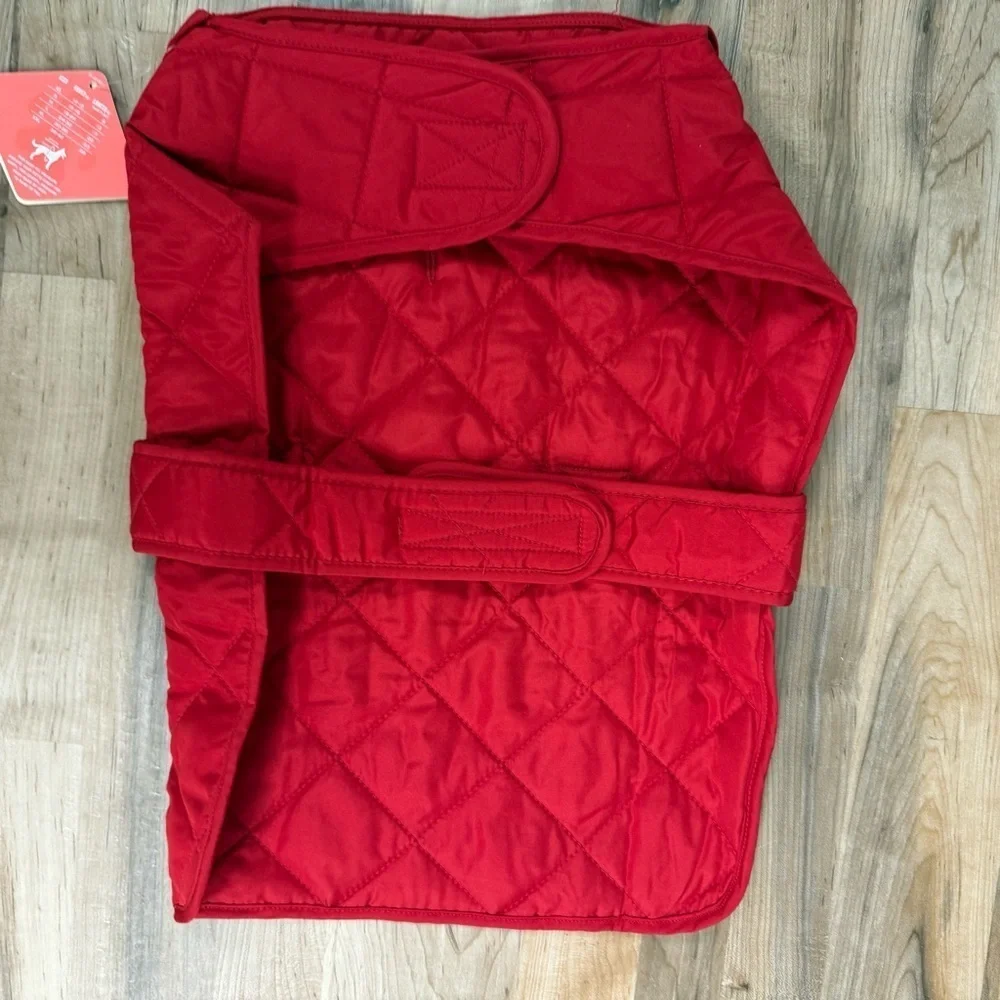 NWT St Johns Bark Quilted Dog Coat Medium Cabaret Red Vest Jacket Pet Dogs